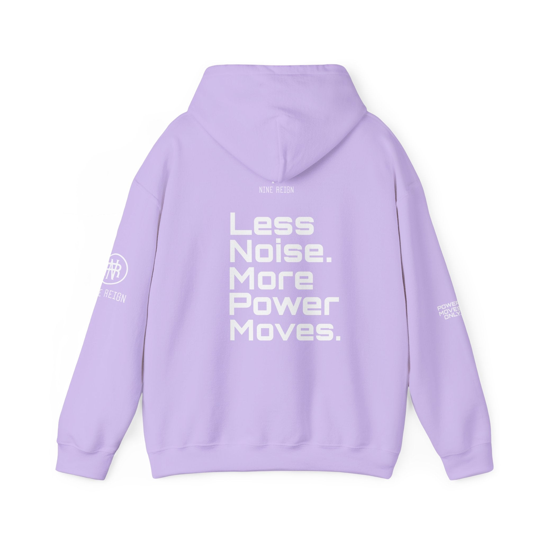 Power Moves Only Hoodie — “Less Noise, More Power Moves” Motivational Sweatshirt