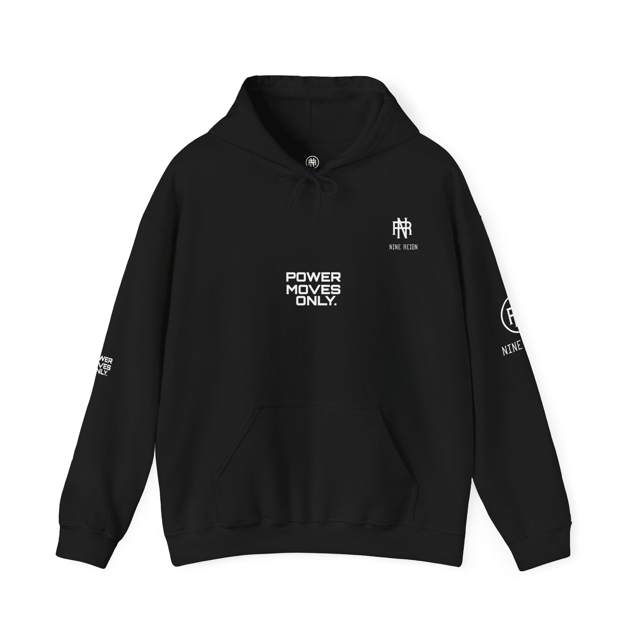 Power Moves Only Hoodie — “Less Noise, More Power Moves” Motivational Sweatshirt