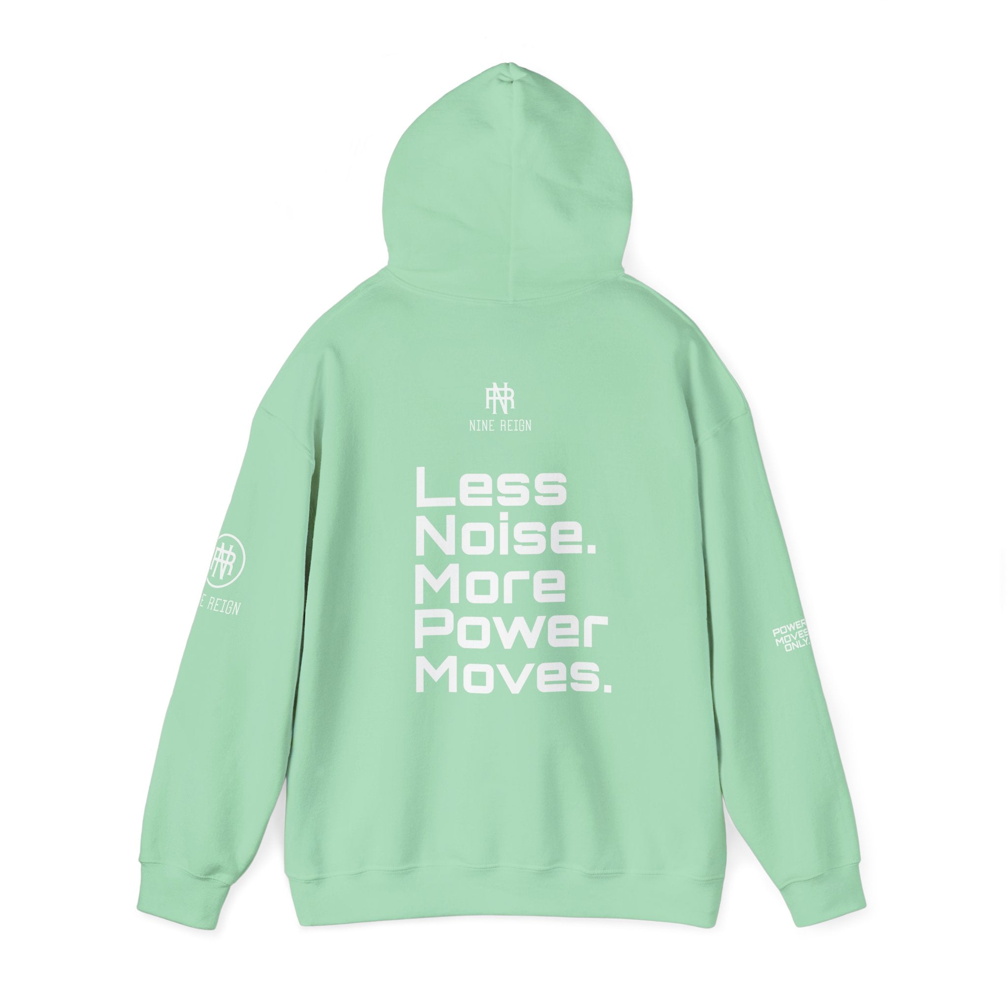 Power Moves Only Hoodie — “Less Noise, More Power Moves” Motivational Sweatshirt