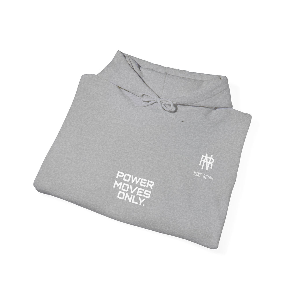 Power Moves Only Hoodie — “Less Noise, More Power Moves” Motivational Sweatshirt