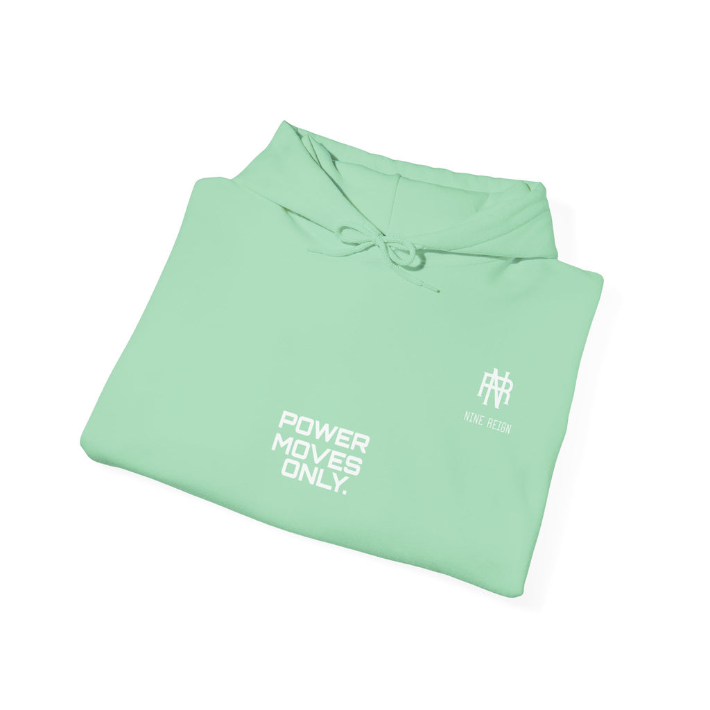 Power Moves Only Hoodie — “Less Noise, More Power Moves” Motivational Sweatshirt