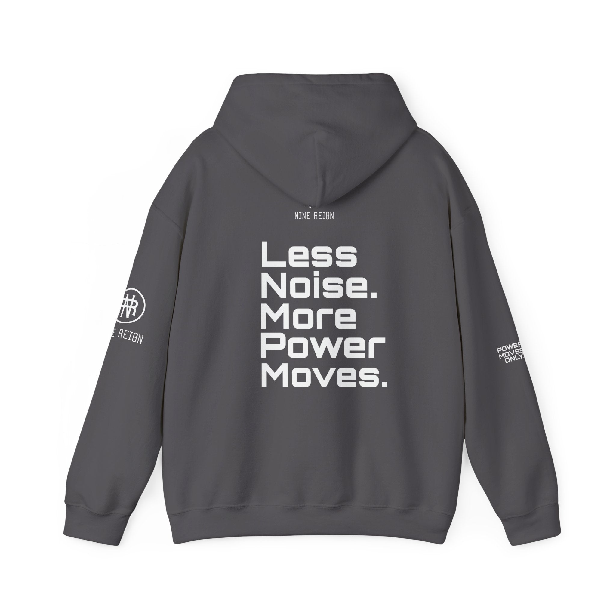 Power Moves Only Hoodie — “Less Noise, More Power Moves” Motivational Sweatshirt