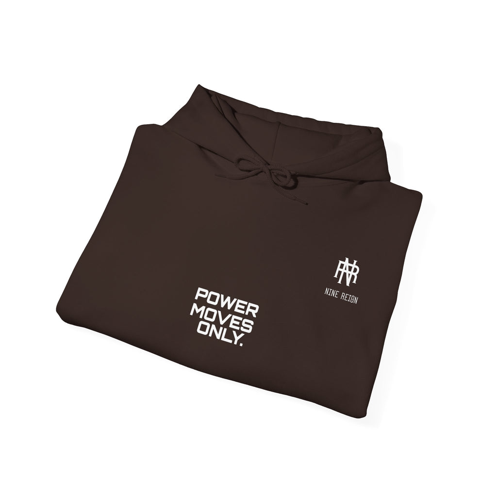 Power Moves Only Hoodie — “Less Noise, More Power Moves” Motivational Sweatshirt