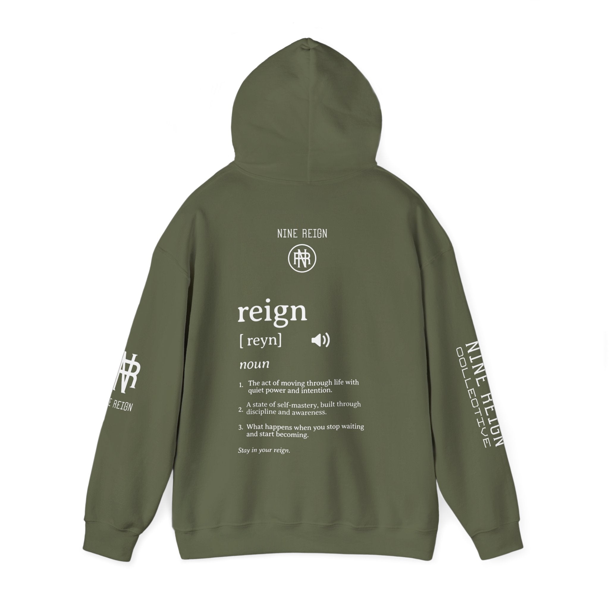 MReign Hoodie — Bold 'Reign' Graphic Hooded Sweatshirt