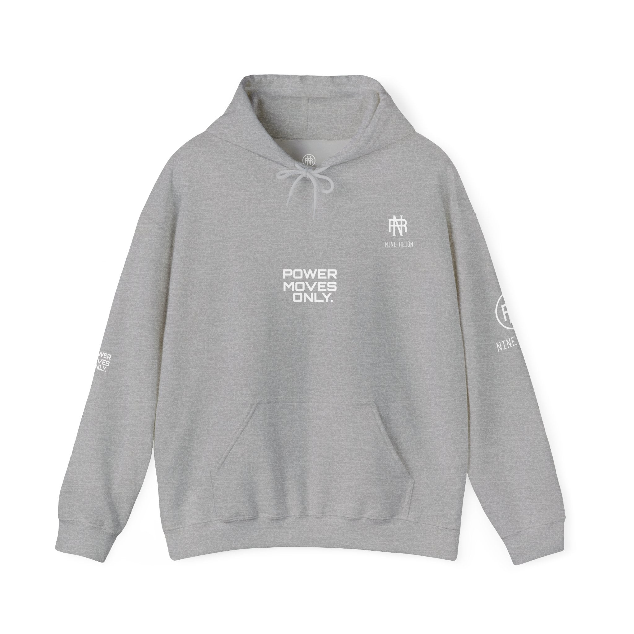 Power Moves Only Hoodie — “Less Noise, More Power Moves” Motivational Sweatshirt