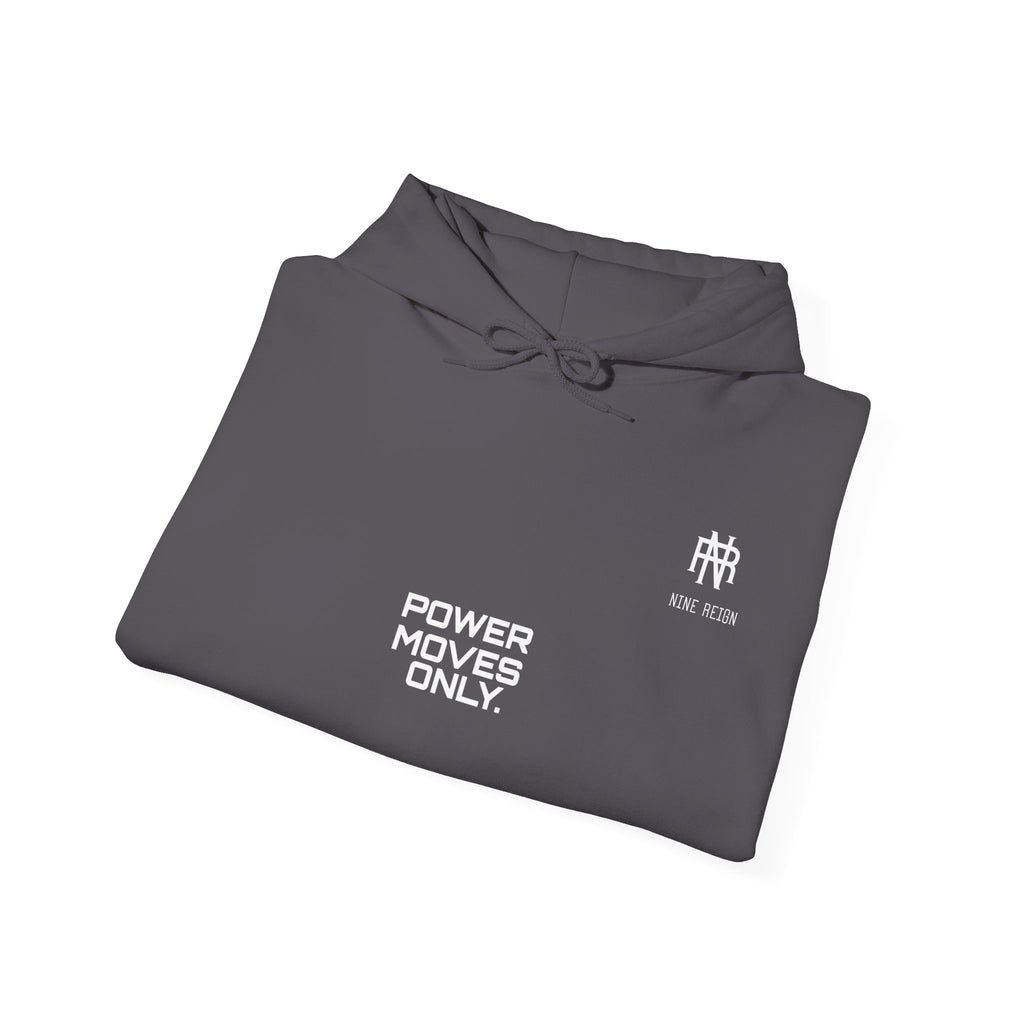 Power Moves Only Hoodie — “Less Noise, More Power Moves” Motivational Sweatshirt