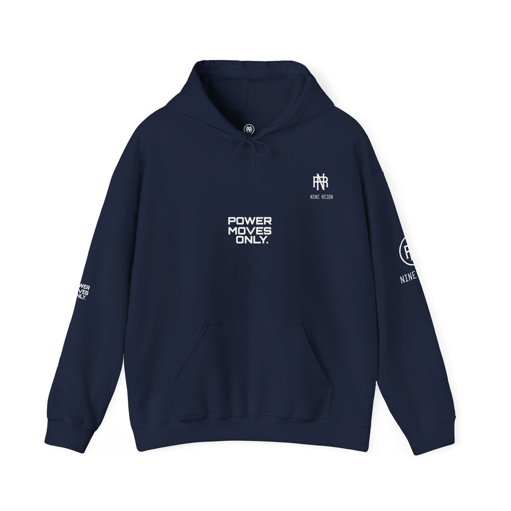 Power Moves Only Hoodie — “Less Noise, More Power Moves” Motivational Sweatshirt