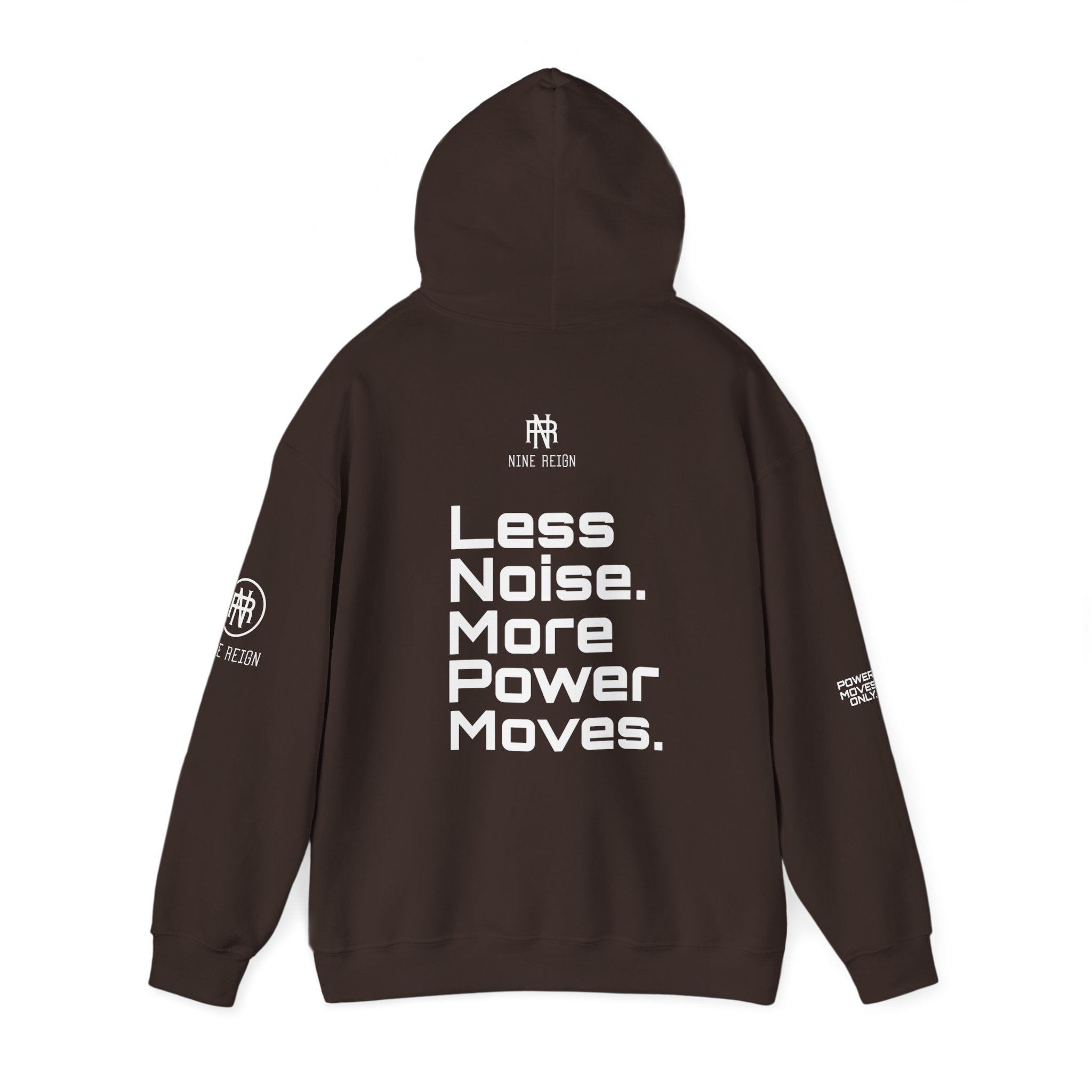 Power Moves Only Hoodie — “Less Noise, More Power Moves” Motivational Sweatshirt
