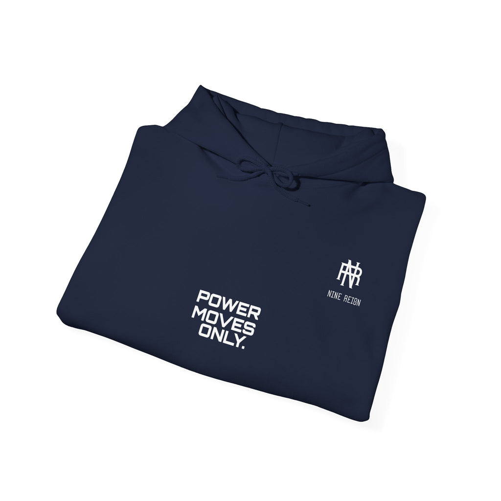 Power Moves Only Hoodie — “Less Noise, More Power Moves” Motivational Sweatshirt