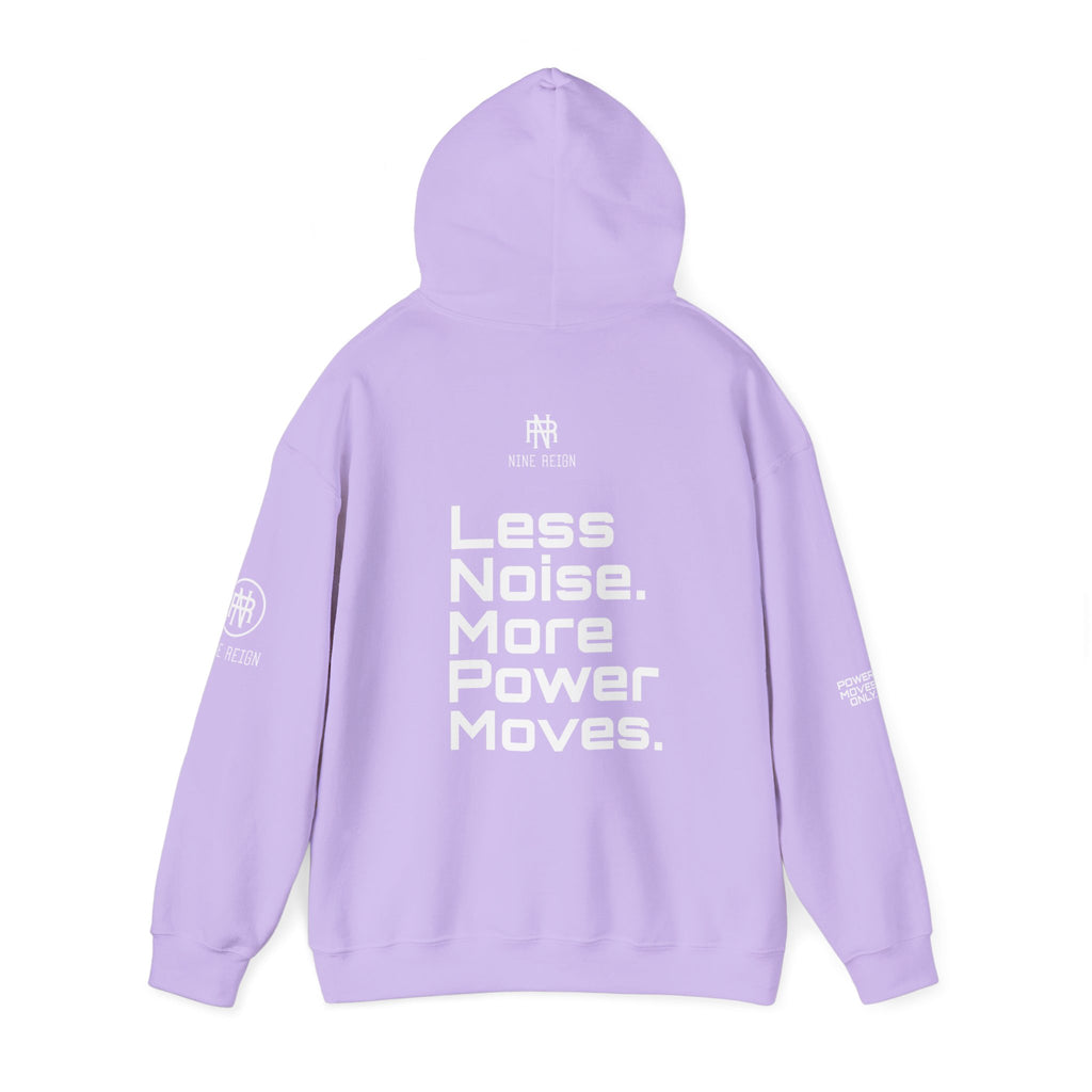 Power Moves Only Hoodie — “Less Noise, More Power Moves” Motivational Sweatshirt