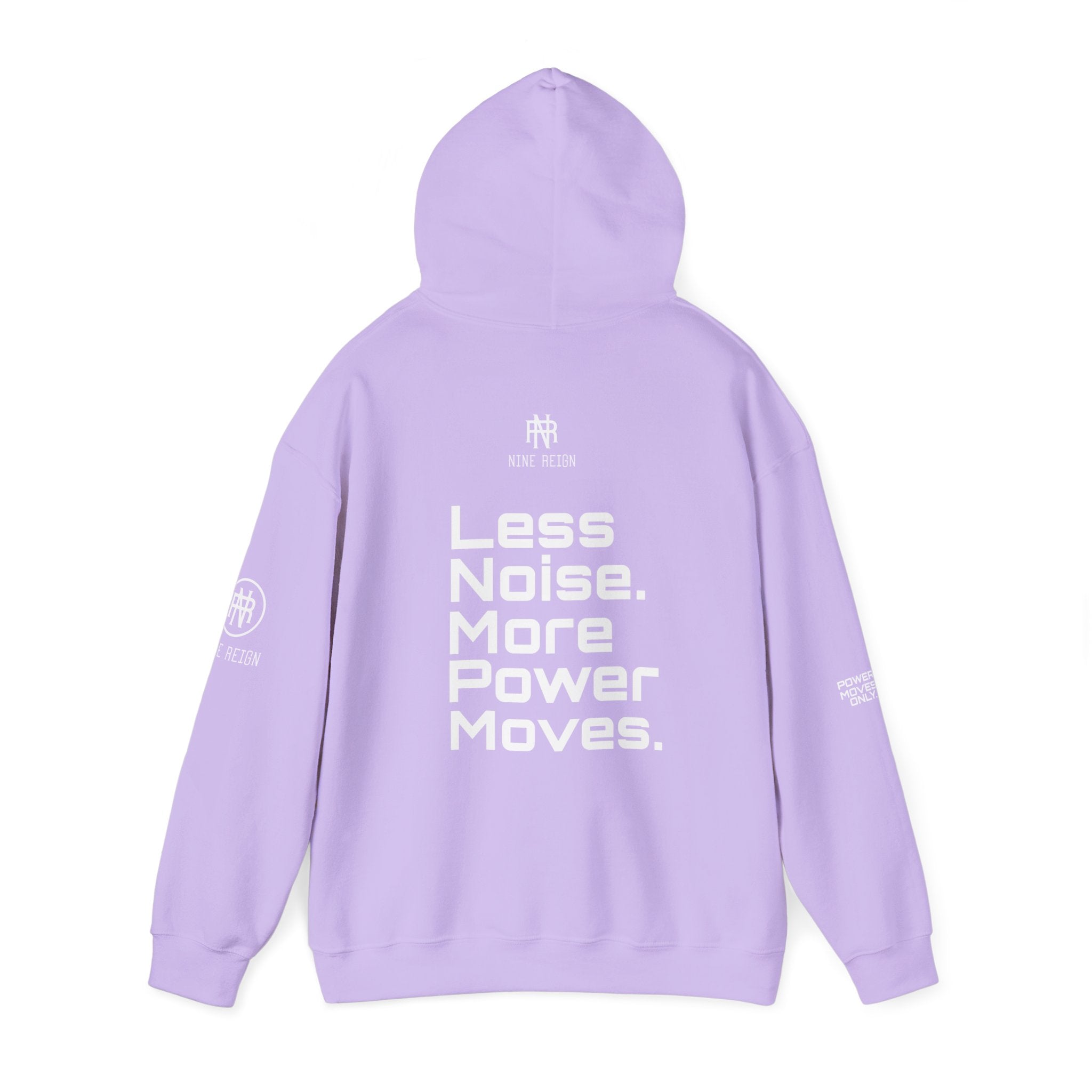 Power Moves Only Hoodie — “Less Noise, More Power Moves” Motivational Sweatshirt